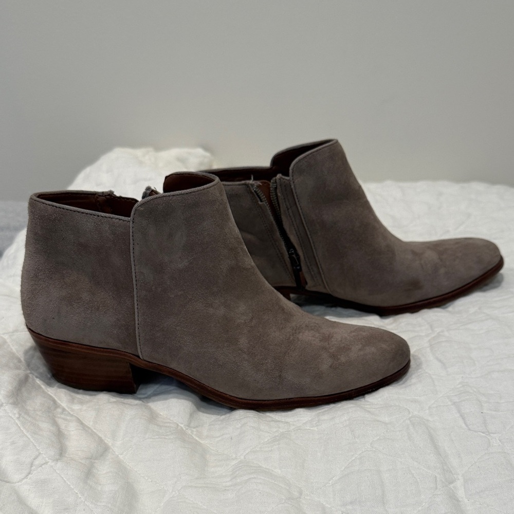 Sam Edelman Gray Suede Ankle Boots